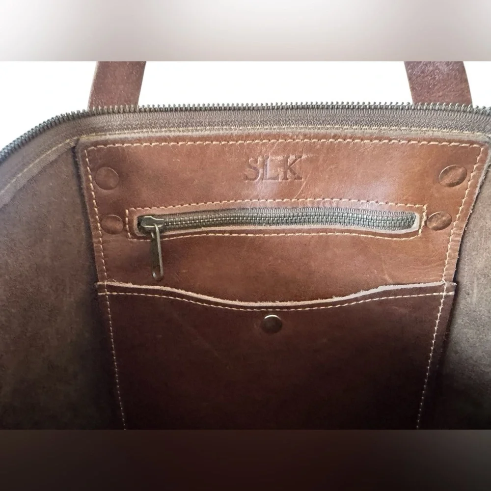 Lifetime Leather Tote Bag Oxford Natural- brown